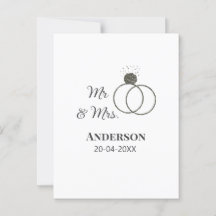 Meneer & Mevrouw voeg familienaam datum jaar huwel