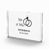 Meneer & Mevrouw voeg familienaam datum jaar huwel Fotoblokken (Rechts)