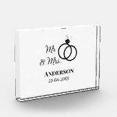 Meneer & Mevrouw voeg familienaam datum jaar huwel Fotoblokken (Links)