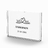 Meneer & Mevrouw voeg familienaam datum jaar huwel Fotoblokken (Rechts)