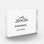 Meneer & Mevrouw voeg familienaam datum jaar huwel Fotoblokken (Links)