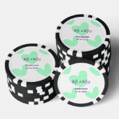 Meneer & Mevrouw voeg familienaam datum jaar huwel Poker Chips (Opstapeling)
