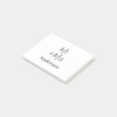 Meneer & Mevrouw voeg familienaam datum jaar huwel Post-it® Notes (Schuin)