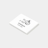 Meneer & Mevrouw voeg familienaam datum jaar huwel Post-it® Notes (Schuin)