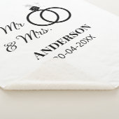 Meneer & Mevrouw voeg familienaam datum jaar huwel Sherpa Deken (3/4)