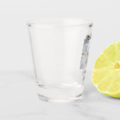 Meneer & Mevrouw voeg familienaam datum jaar huwel Shot Glas (Links)