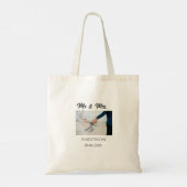 Meneer & Mevrouw voeg familienaam datum jaar huwel Tote Bag (Achterkant)