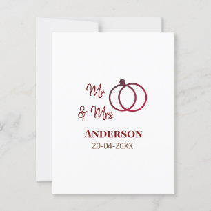 Meneer & Mevrouw voeg familienaam toe datum jaar h Briefkaart