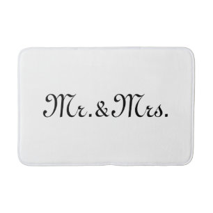 Meneer & Mevrouw zwart wit Badmat