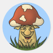 Meneer Mushroom Grappige sticker (Voorkant)