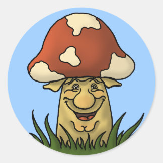Meneer Mushroom Grappige sticker