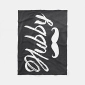 Meneer Mustache pasgetrouwd bruidegom Huwelijksrei Fleece Deken (Voorkant)