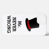 Meneer Nooit Verkeerd Grappig Case-Mate iPhone Case (Achterkant (horizontaal))