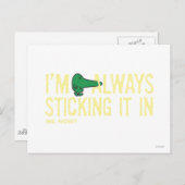 Meneer Nosey die rondneust | gele letters Briefkaart (Voorkant / Achterkant)