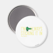 Meneer Nosey die rondneust | gele letters Magneet (Voorkant / Achterkant)