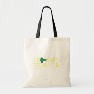 Meneer Nosey die rondneust gele letters Tote Bag