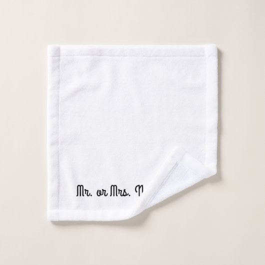 Meneer of mevrouw ~ Handdoekset / Aparte aankoop Bad Handdoek (Wasdoekje)