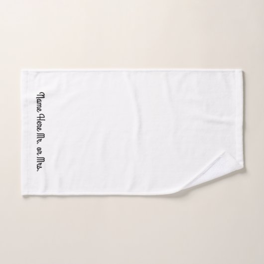 Meneer of mevrouw ~ Handdoekset / Aparte aankoop Bad Handdoek (Handdoek)