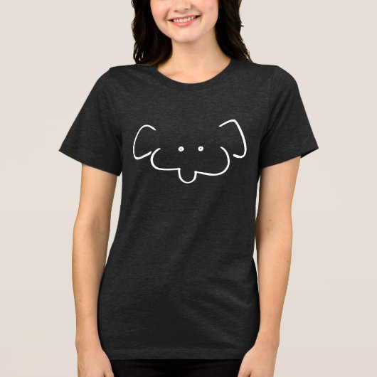 Meneer Olifant Tri-Blend Shirt (Voorkant)