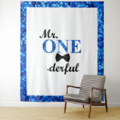 Meneer Onederful 1e verjaardag achtergrond Wandkleed (In situ)