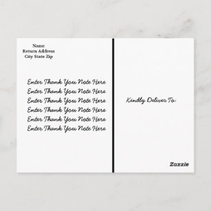 Meneer Onederful Zwart en Goud Bedankt Ansichtkaar Briefkaart