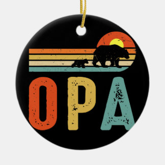 Meneer Opa Beer Mannen Vintage Retro Beer Decor Keramisch Ornament