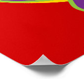 Meneer Paars & Mevrouw Groen Schattig Cartoon Pers Poster (Hoek)