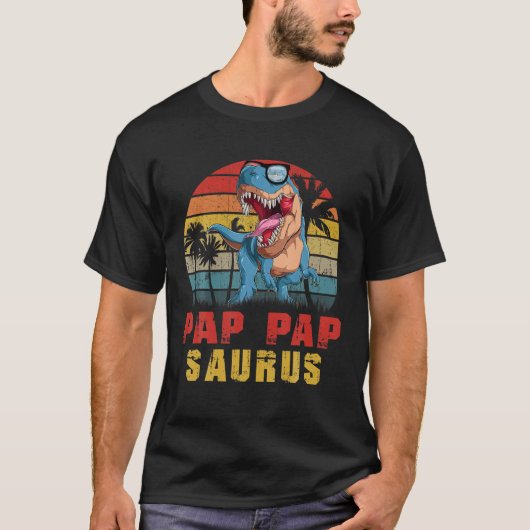Meneer Pap Pap Saurus Dinosaur Grappig Pap Papsaur T-shirt (Voorkant)