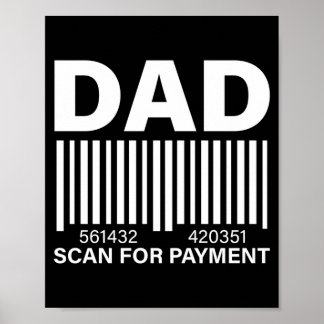 Meneer papa scan betaling grafische prestatie poster