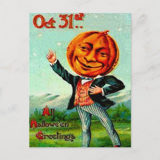 Meneer Pompoen Briefkaart (Voorkant)