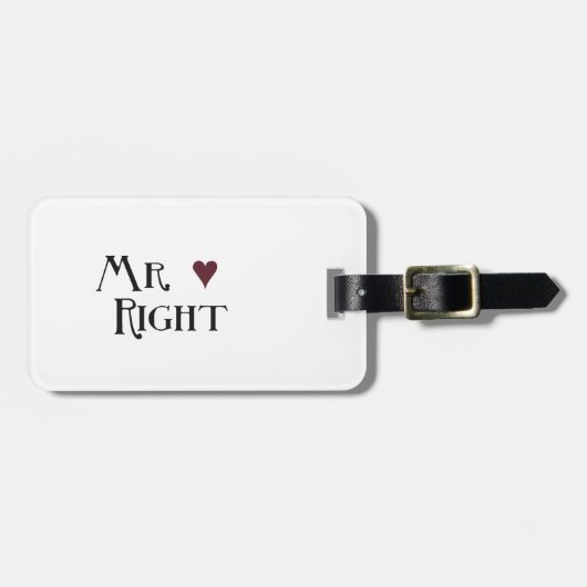 Meneer rechts bagagelabel (Voorkant horizontaal)