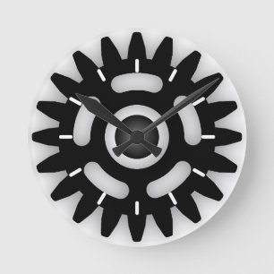 Meneer repareer het tandwielklok ronde klok