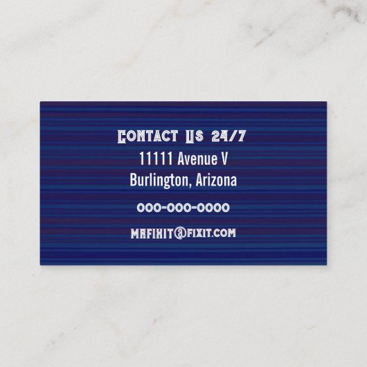 Meneer repareer het Visitekaartje (Achterkant)