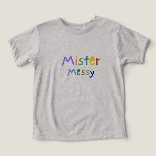 "Meneer Rommelig" babyshirts (Design voorkant)