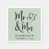 Meneer Sage Trouwreceptie Servet (Voorkant)