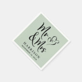 Meneer Sage Trouwreceptie Servet (Hoek)