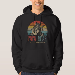 Meneer Schattige Papa Beer Vintage Vaderdag Retro Hoodie