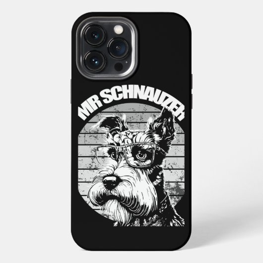 Meneer Schnauzer iPhone Hoesje (Achterkant)