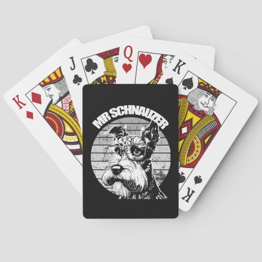Meneer Schnauzer Pokerkaarten (Achterkant)