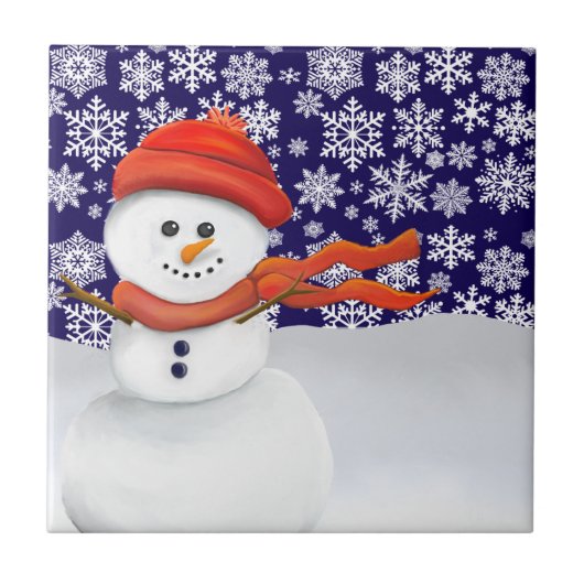 Meneer Sneeuwman Tegeltje (Voorkant)