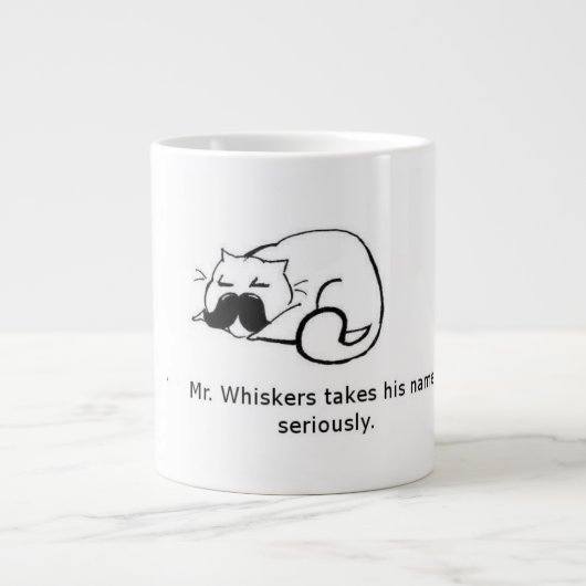 Meneer Snorharen Grote Koffiekop (Voorkant)