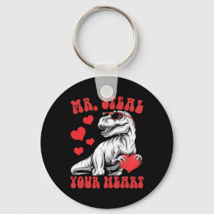 Meneer Steel Je Hart Hart T-rex Dinosaur Valentijn Sleutelhanger