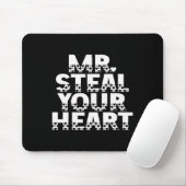 Meneer steelt je hart Grappige romantische Valenti Muismat (Met muis)