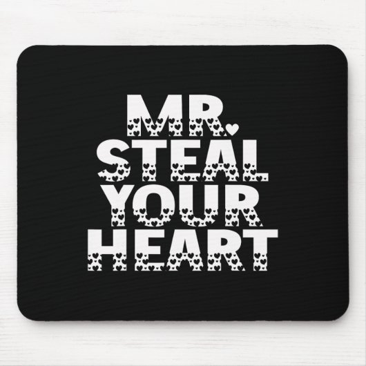 Meneer steelt je hart Grappige romantische Valenti Muismat (Voorkant)