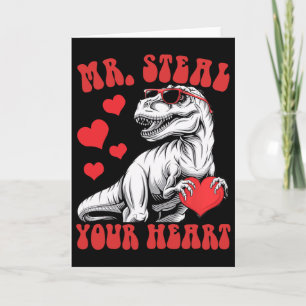 Meneer steelt je hart Hart T-rex Dinosaurus Valent Kaart