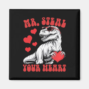 Meneer steelt je hart Hart T-rex Dinosaurus Valent Magneet