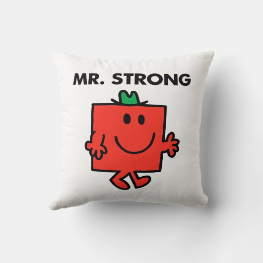 Meneer Sterk die Hallo Zegt Kussen (Achterkant)