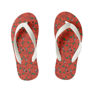 Meneer Sterk Gewichten heffen rood & groen patro Kinder Teenslippers