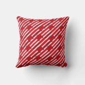 Meneer Sterk | Rode Strepen Patroon Kussen (Achterkant)