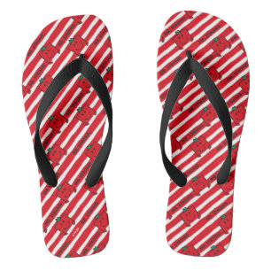 Meneer Sterk   Rode Strepen Patroon Teenslippers